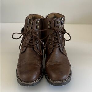 Vostey Men's Brown Leather Boots